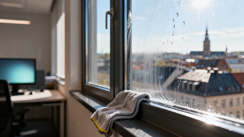 Reinigungsgeräte und Mittel als Sinnbild für häufig übersehene Zusatzkosten bei der Haushaltsreinigung