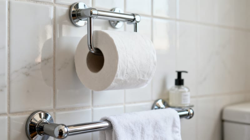 Gereinigte WC-Anlage mit entkalkten Armaturen in einem Betrieb in Hannover