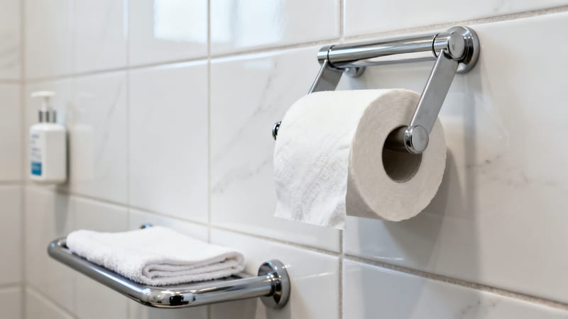 Kalkentfernung an Fliesen und Armaturen einer Sanitäranlage in Hannover